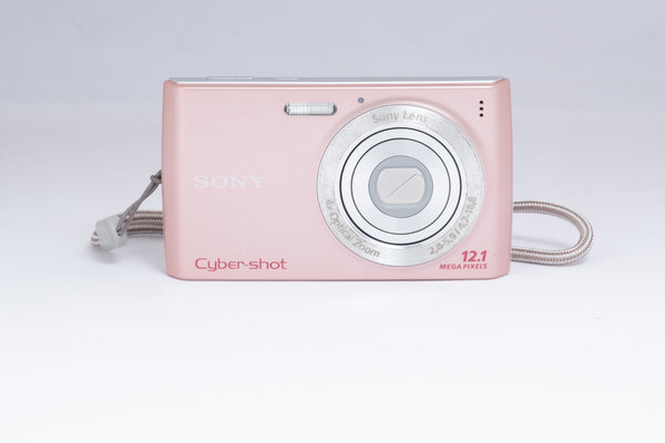 SONY CYBER-SHOT W510 pink digital camera — front view