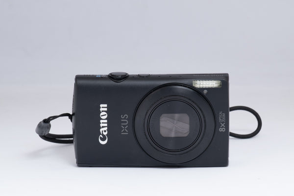 CANON IXUS 230-HS black digital camera — front view