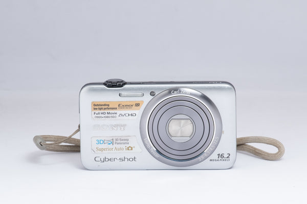 SONY CYBER-SHOT WX7 silver digital camera — front view