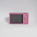 Samsung DV150F pink digital camera — back view with LCD