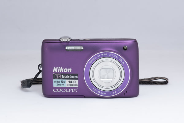 NIKON COOLPIX S4150 purple digital camera — front view