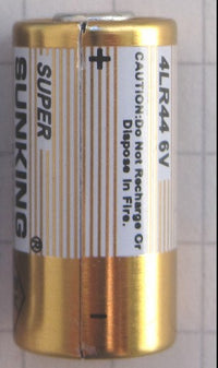 One 6V 4LR44 (PX28) cell for the electronic shutter.